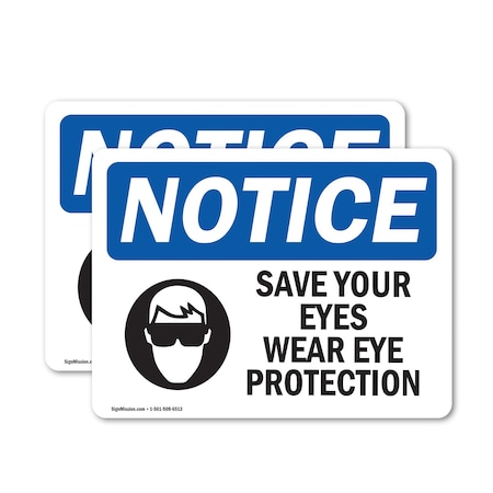 Signmission 10 in Height, 14 in Width, Vinyl Decal, Rectangle OS-2PACK-NS-D-1014-L-16539